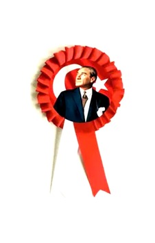 Fiyonklu Rozet Atalı Kırmızı Fiyonklu Rozet Atalı Kırmızı