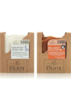 Suds Enjoy Doğal Eşek Sütlü + Bal Keçi Sütlü El Yapımı Yüz Saç ve Vücut Sabunu 2 x 100 G Suds Enjoy Doğal Eşek Sütlü + Bal Keçi Sütlü El Yapımı Yüz Saç ve Vücut Sabunu 2 x 100 G
