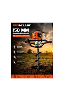 Pro Müller Profesyonel 58 Cc Ex-torq Benzinli Toprak Burgu Makinesi 150 Mm X 100 Cm Delme Ucu Pro Müller Profesyonel 58 Cc Ex-torq Benzinli Toprak Burgu Makinesi 150 Mm X 100 Cm Delme Ucu