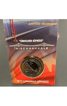 Resmi Darphane 1915 Çanakkale Köprüsü 1 Hatıra Para Ve Kiti Resmi Darphane 1915 Çanakkale Köprüsü 1 Hatıra Para Ve Kiti