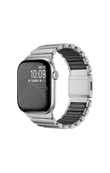 Watch 10 46mm Kordon Krd-151 Metal Silikon Kordon Gümüş-siyah Watch 10 46mm Kordon Krd-151 Metal Silikon Kordon Gümüş-siyah