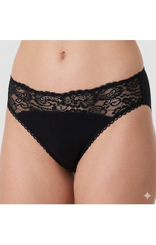 3 Adet İmer Bayan Modal Dantelli Slip Bikini Külot 4266 Siyah 3 Adet İmer Bayan Modal Dantelli Slip Bikini Külot 4266 Siyah