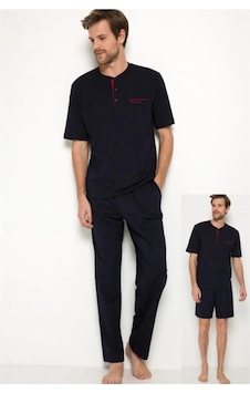 Pierre Cardin 5370 Lacivert 3'Lü Pijama Ve Şort Takım 001 Pierre Cardin 5370 Lacivert 3'Lü Pijama Ve Şort Takım 001