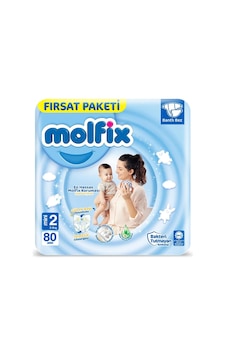 Molfix Fırsat Paketi 2 numara Mini Bantlı Bebek Bezi 80 Adet Molfix Fırsat Paketi 2 numara Mini Bantlı Bebek Bezi 80 Adet