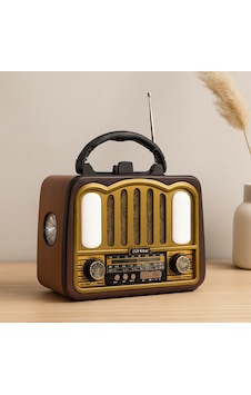 Şarjlı Bluetooth Fm Radyo Hoparlör Usb/tf Mp3, Nostaljik İbreli 43932962