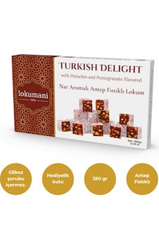 Nar Aromalı Antep Fıstıklı Lokum 350 Gr Nar Aromalı Antep Fıstıklı Lokum 350 Gr
