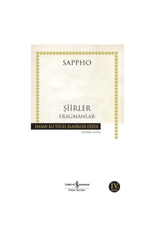 Fragmanlar-Hasan Ali Yücel Klasikle - Sappho - İş Bankası Kültür Yayınları Fragmanlar-Hasan Ali Yücel Klasikle - Sappho - İş Bankası Kültür Yayınları