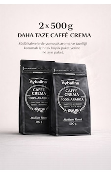 Muhteşem İçimli Caffè Crema, Seçkin Arabica Çekirdeklerden Üretilmiş Elit Kahve Keyfi 500 + 500 G Çekirdek Kahve Muhteşem İçimli Caffè Crema, Seçkin Arabica Çekirdeklerden Üretilmiş Elit Kahve Keyfi 500 + 500 G Çekirdek Kahve