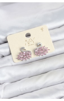 Pembe Zirkon Taşlı Gümüş Swan Kuğu Model Kadın Küpe Pembe Zirkon Taşlı Gümüş Swan Kuğu Model Kadın Küpe