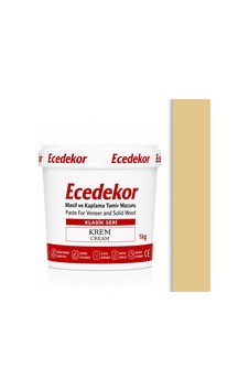 Krem Ecedekor Ahşap Dolgu Macunu Kova 1000gr 1 KG Krem Ecedekor Ahşap Dolgu Macunu Kova 1000gr 1 KG