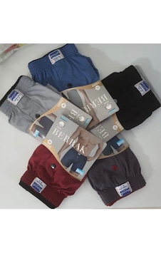 Berrak Erkek Boxer Penye 5'li Paket Çok Renkli