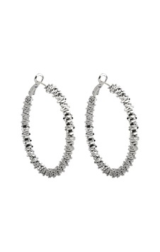 Silver Geometrik Halka Küpe-596 Gümüş Silver Geometrik Halka Küpe-596 Gümüş