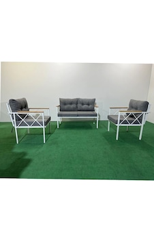 2+1+1 Beyaz Profil Balkon-bahçe-kafe- Çay Seti-koltuk Takımı-oturma Grubu-ofis Koltuğu Gri 2+1+1 Beyaz Profil Balkon-bahçe-kafe- Çay Seti-koltuk Takımı-oturma Grubu-ofis Koltuğu Gri