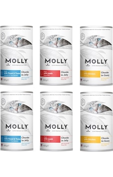 Molly 3 Çeşit Karma Kedi Konservesi 400 G X 6 Adet Molly 3 Çeşit Karma Kedi Konservesi 400 G X 6 Adet