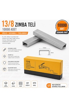 Zımba Teli 10000 On Bin Adet 13/8 2 Kutu