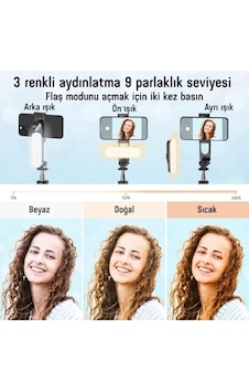 Infomax Led Işıklı Selfie Çubuğu & Tripod 111 Cm Uzatılabilir, 360 Döner Telefon Tutucu, Çıkarıla Infomax Led Işıklı Selfie Çubuğu & Tripod 111 Cm Uzatılabilir, 360 Döner Telefon Tutucu, Çıkarıla