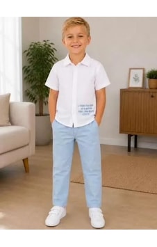 Veraura Lifestyle 2/10 Yaş Müslin Gömlek Denim Pantolon Çocuk Takımı Mavi Veraura Lifestyle 2/10 Yaş Müslin Gömlek Denim Pantolon Çocuk Takımı Mavi