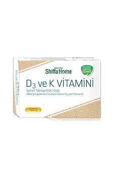 Shiffa Home D3 ve K2 Vitamini 1300 MG Softjel Shiffa Home D3 ve K2 Vitamini 1300 MG Softjel
