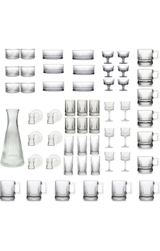 Elysia 61 Parça Bardak, Sunumluk, Çerezlik , Dondurmalık Full Çeyiz Seti