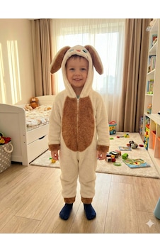 Mj Kids Wellsoft Peluş Unisex Bebek Tavşan Tulum Ekru Mj Kids Wellsoft Peluş Unisex Bebek Tavşan Tulum Ekru
