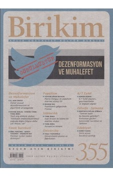Birikim Aylık Sosyalist Kültür Dergisi Sayı  355 Kasım 2018 N11.5726