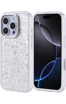 Apple Uyumlu iPhone 16 Pro Kılıf Taşlı Tasarım Zore Kapi Kapak Gümüş Apple Uyumlu iPhone 16 Pro Kılıf Taşlı Tasarım Zore Kapi Kapak Gümüş