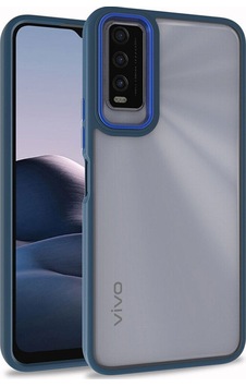 Vivo Y11s Kılıf Zore Flora Kapak Mavi Vivo Y11s Kılıf Zore Flora Kapak Mavi