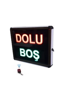 Sanec Kumandalı Ledli Dolu Boş Yazısı 26 x 20 CM Sanec Kumandalı Ledli Dolu Boş Yazısı 26 x 20 CM