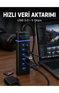 Mey İthalat Usb 3.0 Çoklayıcı 7 Port Yüksek Hızlı Veri Aktarım Diğer Mey İthalat Usb 3.0 Çoklayıcı 7 Port Yüksek Hızlı Veri Aktarım Diğer