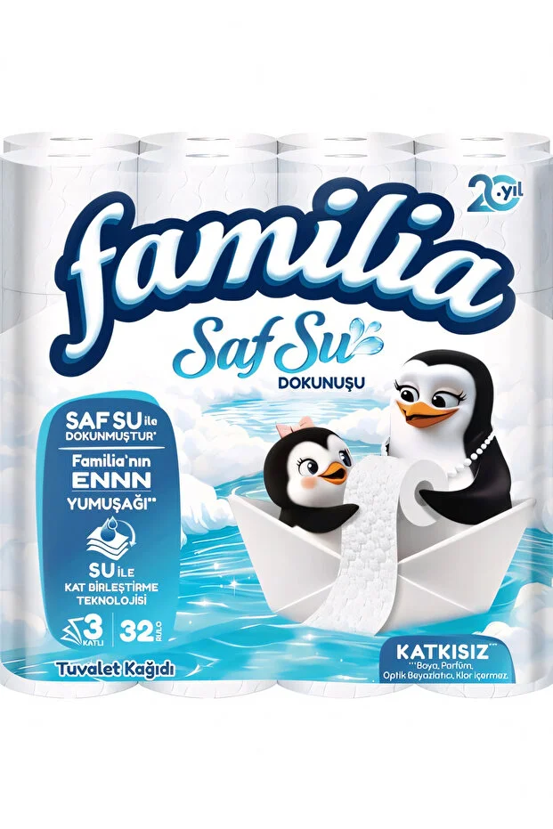 Familia Saf Su Dokunuşu Tuvalet Kağıdı 32'li Familia Saf Su Dokunuşu Tuvalet Kağıdı 32'li