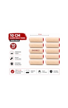 Kadife Rulo 10 Lu Yedek 10cm Moher Kadife Rulo 10 Lu Yedek 10cm Moher