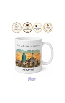 Konya Şehir Hatırası Fotoğraflı Kupa Bardak Hediye Hatıra Porselen Mug Beyaz / Çok Renkli Konya Şehir Hatırası Fotoğraflı Kupa Bardak Hediye Hatıra Porselen Mug Beyaz / Çok Renkli