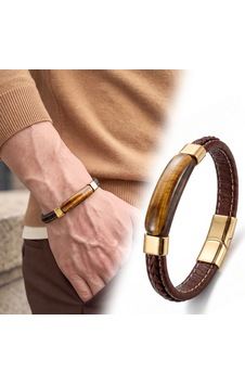 Moncuk Design Kaplan Gözü Titan Doğal Taşlı Deri Çelik Erkek Bileklik 33512b1d14 Çok Renkli Moncuk Design Kaplan Gözü Titan Doğal Taşlı Deri Çelik Erkek Bileklik 33512b1d14 Çok Renkli