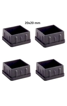 20x20 Mm Siyah Pvc Sandalye Sehpa İçe Geçen Kare Ayak Tapası Siyah Sessiz Yumuşak 4 Adet Siyah 20x20 Mm Siyah Pvc Sandalye Sehpa İçe Geçen Kare Ayak Tapası Siyah Sessiz Yumuşak 4 Adet Siyah