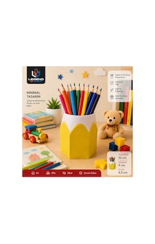 Kurşun Kalem Tasarımlı Renkli Masaüstü Düzenleyici 3d Baskı Çocuklar İçin Eğlenceli Masaüstü Organizer Sarı Kurşun Kalem Tasarımlı Renkli Masaüstü Düzenleyici 3d Baskı Çocuklar İçin Eğlenceli Masaüstü Organizer Sarı