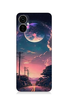 Tecno Camon 19 Neo Uyumlu Ay Manzara Ve Yol Desenli Silikon Kılıf Tecno Camon 19 Neo Uyumlu Ay Manzara Ve Yol Desenli Silikon Kılıf