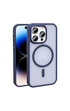 Apple Uyumlu iPhone 14 Pro Max Kılıf Magsafe Şarj Özellikli Mat Arka Yüzey Sio Kapak Lacivert Apple Uyumlu iPhone 14 Pro Max Kılıf Magsafe Şarj Özellikli Mat Arka Yüzey Sio Kapak Lacivert