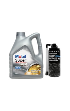 Mobil Super 3000 X1 Formula FE 5W-30 Tam Sentetik Motor Yağı 4 L + Carpex Lastik Tamir Kiti Mobil Super 3000 X1 Formula FE 5W-30 Tam Sentetik Motor Yağı 4 L + Carpex Lastik Tamir Kiti