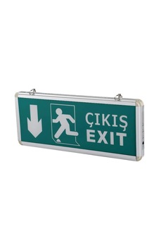 Cata 9167 Ledli Aşağı Ok Exit Çıkış Armatürü 3 Saat Akülü