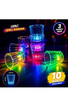 Mey İthalat 10& 39 Lu Led Işıklı Parti Bardağı Seti " Mey İthalat 10& 39 Lu Led Işıklı Parti Bardağı Seti "