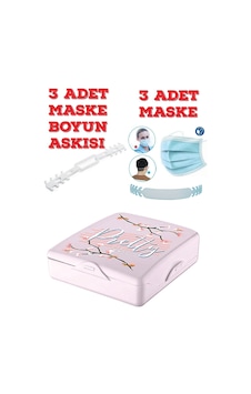 Pratik Kilitli Maske Koruma Saklama & Taşıma Kabı Kutusu 3 Ad Pembe Pratik Kilitli Maske Koruma Saklama & Taşıma Kabı Kutusu 3 Ad Pembe