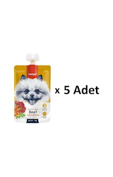 Wanpy Taze Sığır Etli ve Havuçlu Köpek Et Ezmesi 5 x 90 G Wanpy Taze Sığır Etli ve Havuçlu Köpek Et Ezmesi 5 x 90 G