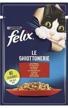 Felix Jöle İçinde Sığır Etli Yetişkin Kedi Konservesi 85 Gr