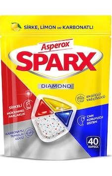 Asperox Sparx Diamond Bulaşık Makinesi Kapsülü 40'lı 468 G 5 Adet Diğer Asperox Sparx Diamond Bulaşık Makinesi Kapsülü 40'lı 468 G 5 Adet Diğer