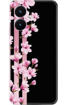 Vivo Y22S Kilif Resimli Silikon Pink Flowers 3 1393 566401876