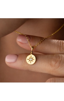 Gümüş Gold Minimal Yıldız Kadın Kolye Gri Gümüş Gold Minimal Yıldız Kadın Kolye Gri