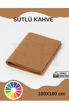 Sütlü Kahve Rengi Metrelik İnce Renkli Keçe Kumaş Keçe 1 Mm Aktivite Keçesi 1 Metre 100 Cm X100 Cm