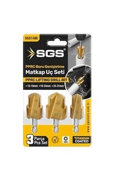Sgs1486 - Pprc Boru Genişletme Matkap Ucu Seti 15-19/18-24/24-31mm Sgs1486 - Pprc Boru Genişletme Matkap Ucu Seti 15-19/18-24/24-31mm