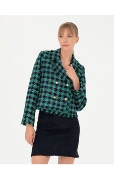 Pierre Cardin Kadın Petrol Crop Top Ceket 50273097-vr102 Mavi Pierre Cardin Kadın Petrol Crop Top Ceket 50273097-vr102 Mavi