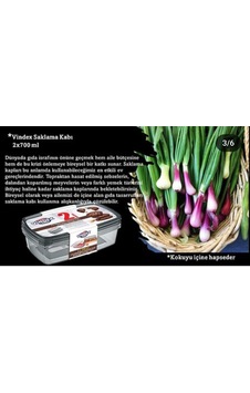 Vindex 2 Li Dikdörtgen Sakalama Kabı 2 700 Ml Vindex 2 Li Dikdörtgen Sakalama Kabı 2 700 Ml
